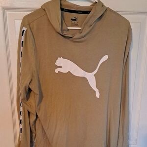 Puma Tan Hoodie with White Logo